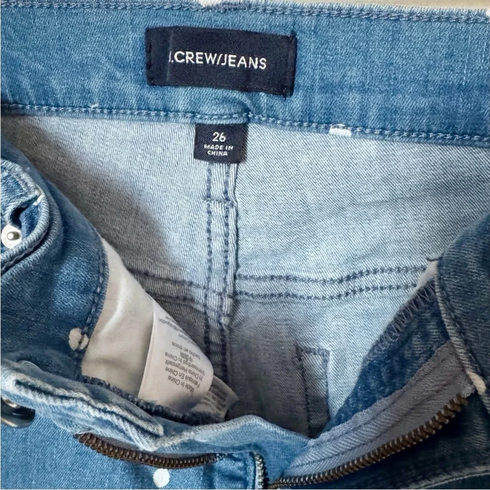 J Crew Polka Dot Denim Jeans Womens Size 26
